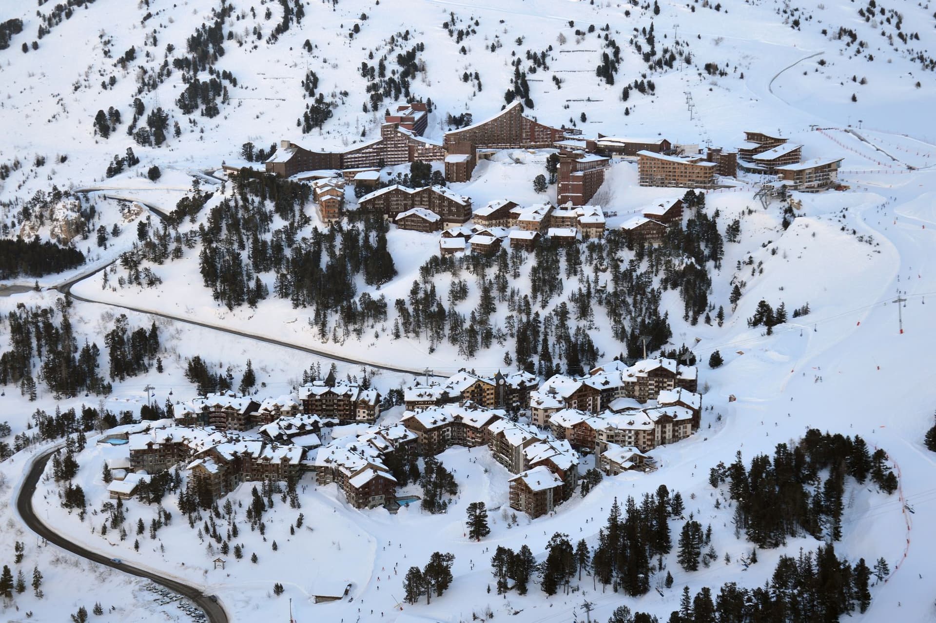 Arc 1950, vue d'hiver