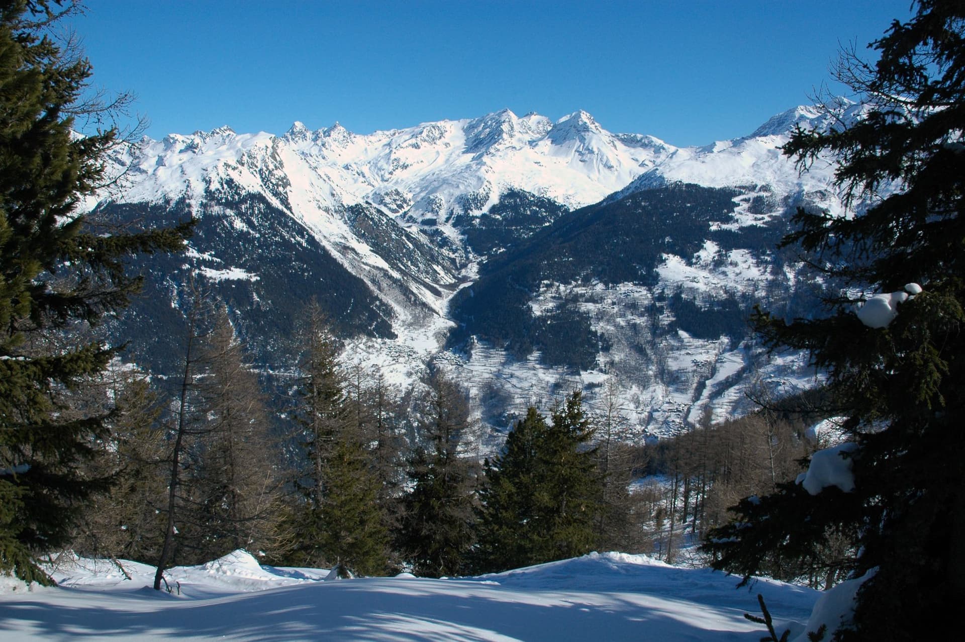 Villaroger, vue d'hiver